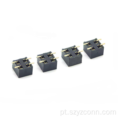 Conector de cabeçalho fêmea de passo de 2,54 mm 4P